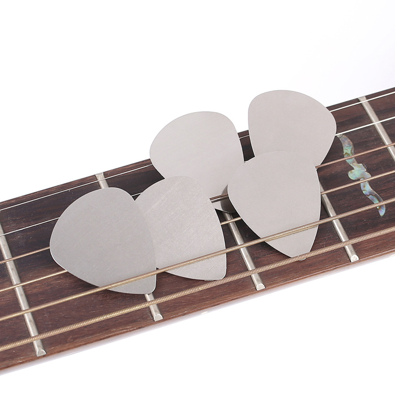 Electric Guitar Pick Pack - Packung mit 10 Gitarrenplektren aus Edelstahl