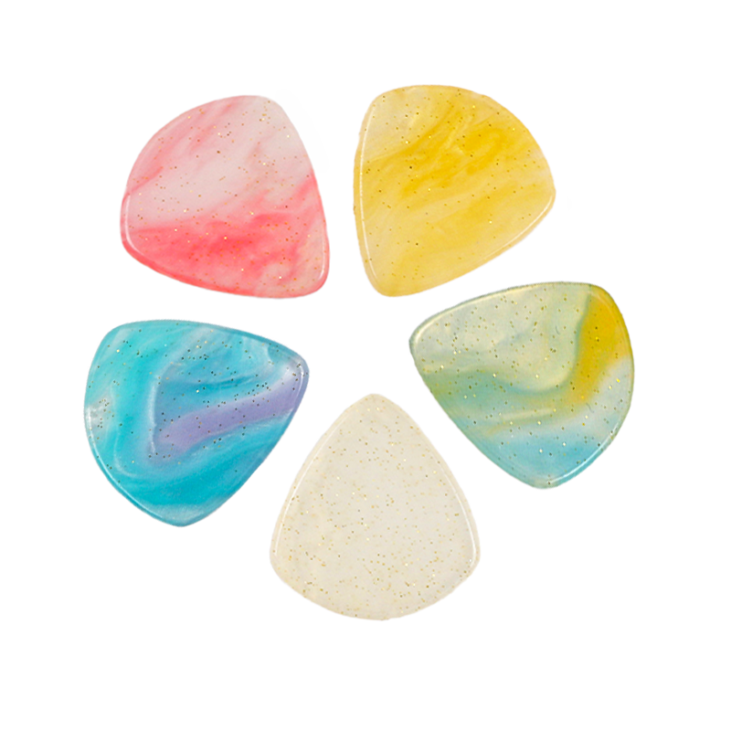 Electric Guitar Pick Pack - 5-teilige Gitarrenplektren, dünne Gitarrenplektren, schwer, handgefertigt,