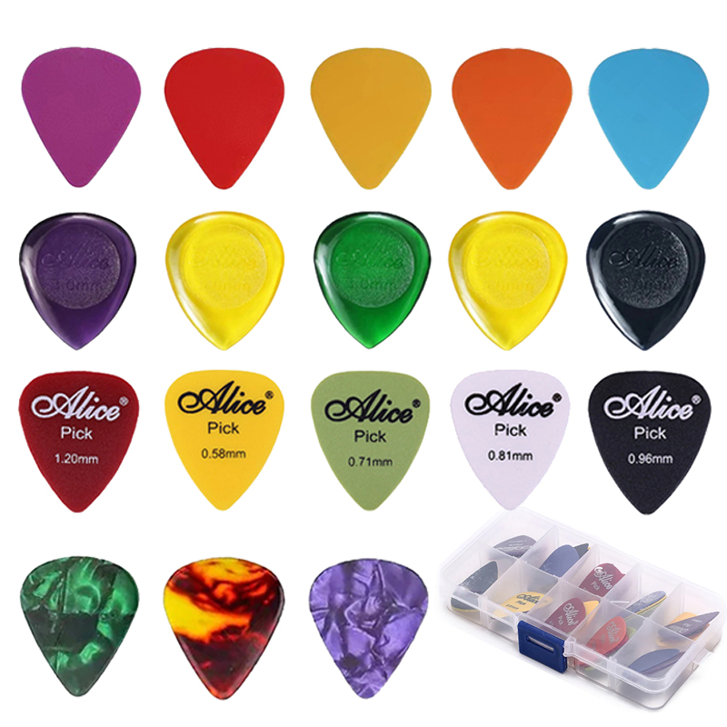 Electric Guitar Pick Pack - 30-teiliges Gitarrenplektren-Set – Celluloid- und Teardrop-Formen,