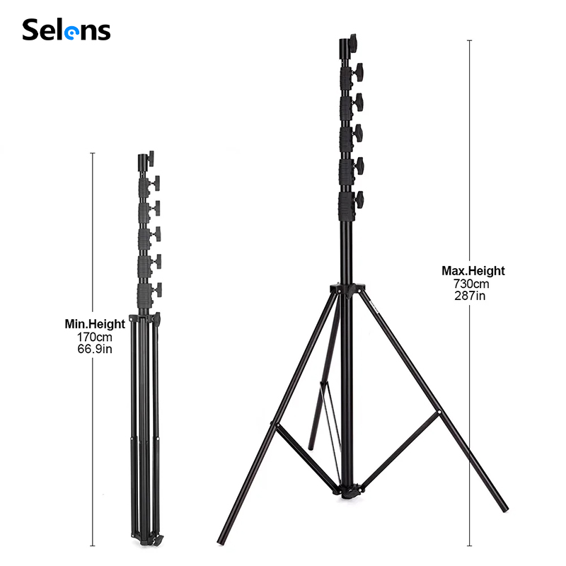 Speaker Stand Tripod - Selens 7,3m Luftkissen-Lichtstativ aus Aluminiumlegierung, Hochleistungs-Stativ