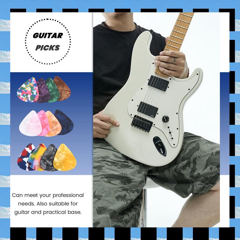 Electric Guitar Pick Pack - ABME 60er-Pack bunte Gitarrenplektren mit abstrakter
