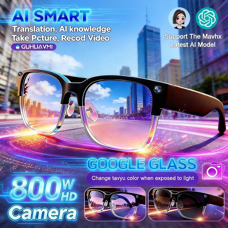 Audio Music Recording - 2026 Neue 800W Pixel-Kamera Smart-Brille für
