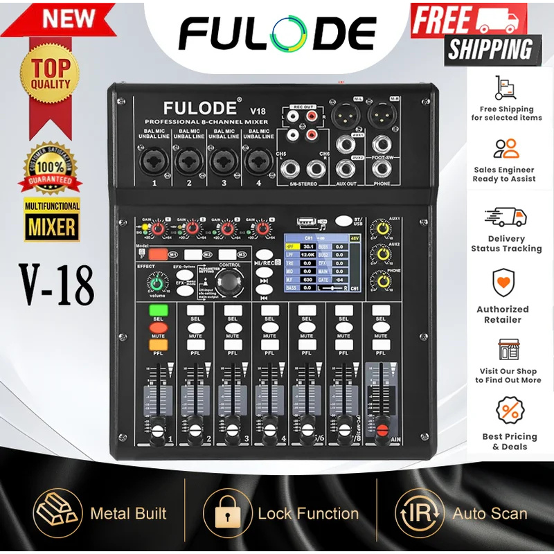 Fuluode 4/8-Kanal-Mischpult, A – Audio Mixer 4 Channel Bewertung und Preis