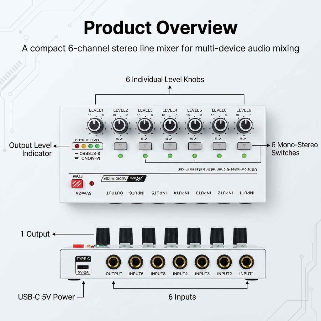 Tragbarer Ultra-Leiser Line-So – Audio Mixer 4 Channel Bewertung und Preis