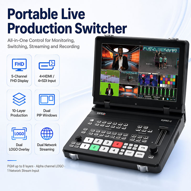 YXTCQ R3PRO-U 4K Live-Video-Sw – Audio Mixer 4 Channel Bewertung und Preis