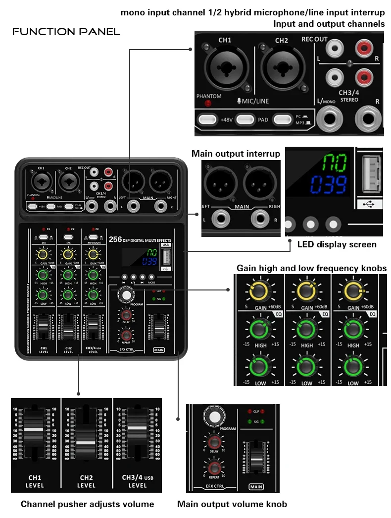 Audio-Interface-Mixer mit Blue – Audio Mixer 4 Channel Bewertung und Preis