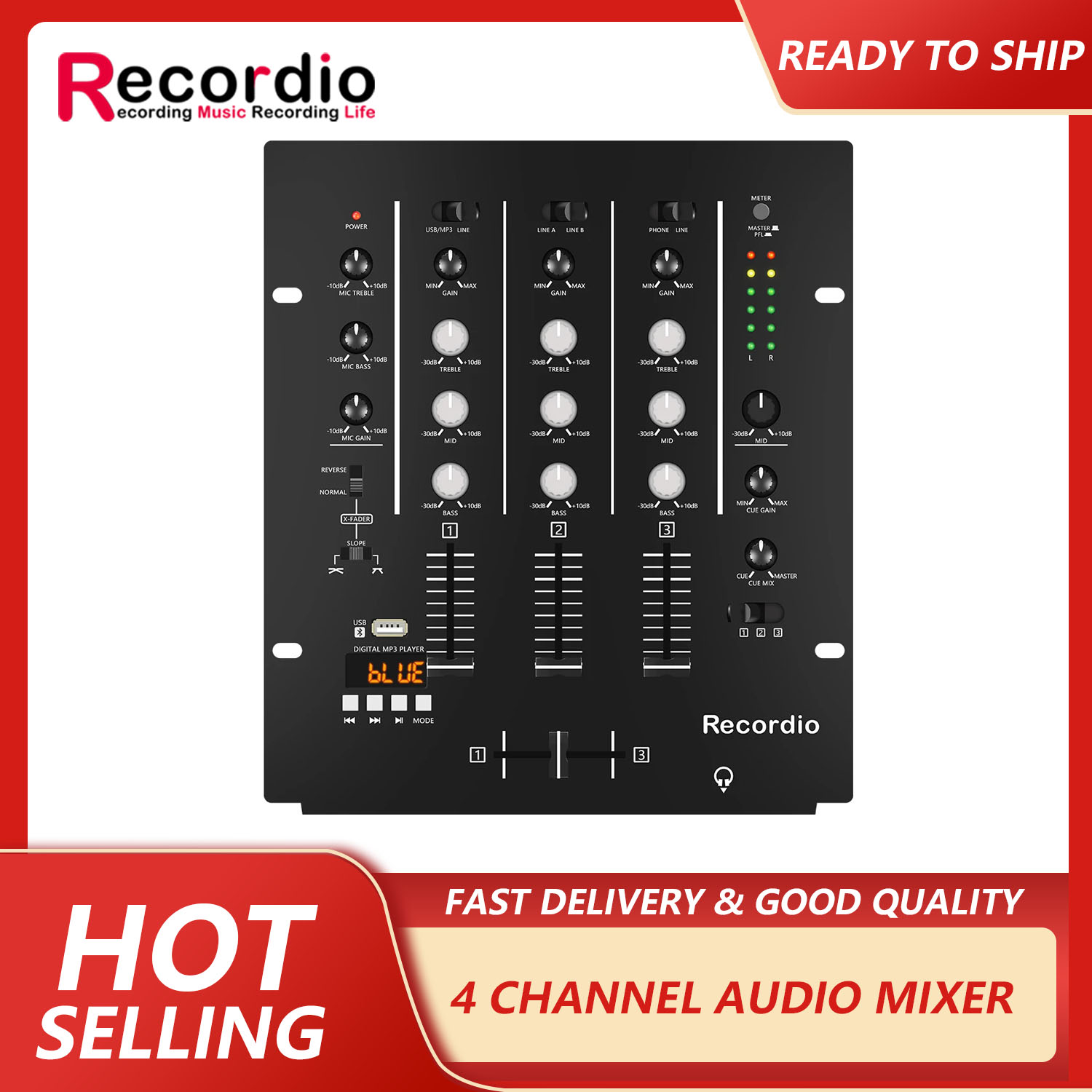 GAX-DM4 OEM Professioneller 4- – Audio Mixer 4 Channel Bewertung und Preis