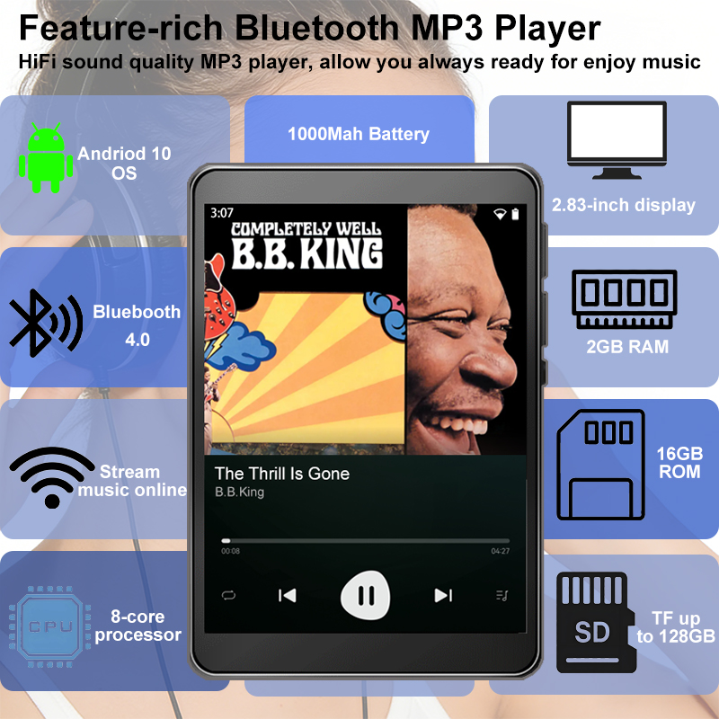 WiFi-MP3-Player Android 10 Spo – Audio Music To Download Bewertung und Preis